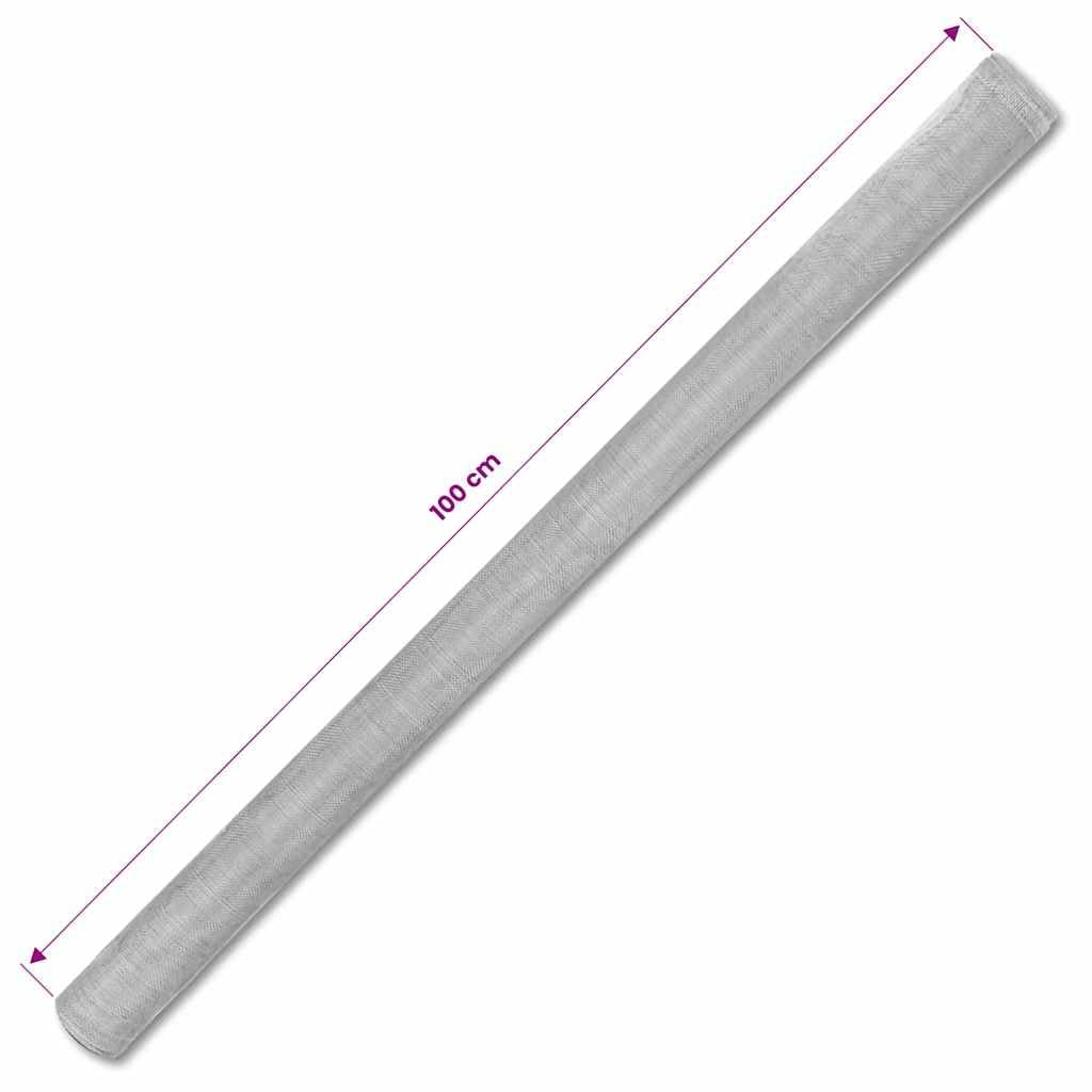 Aluminum Mesh Screen 39.4x196.9 Inch Silver F136633