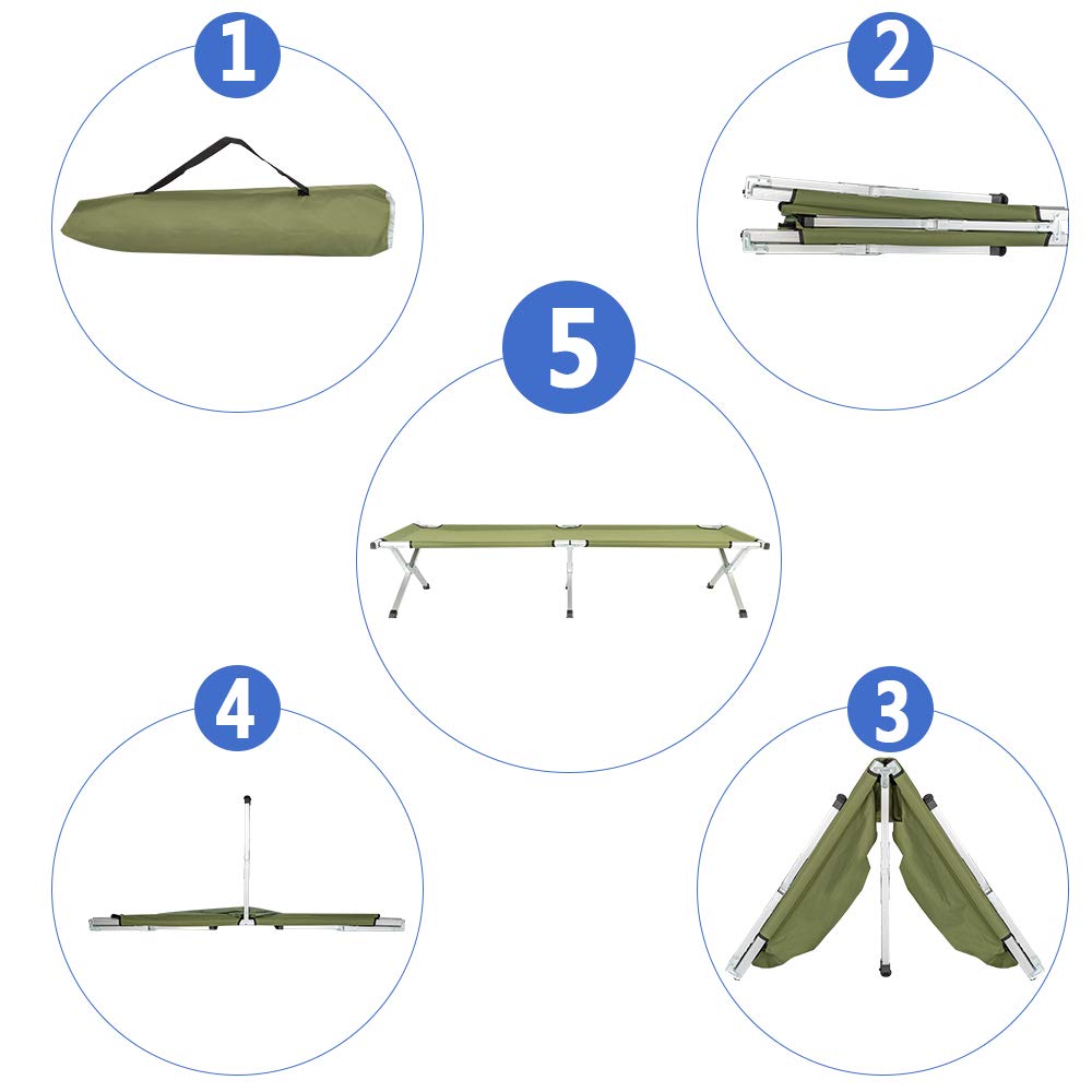 Portable Folding Camping Cot with Carrying Bag A283