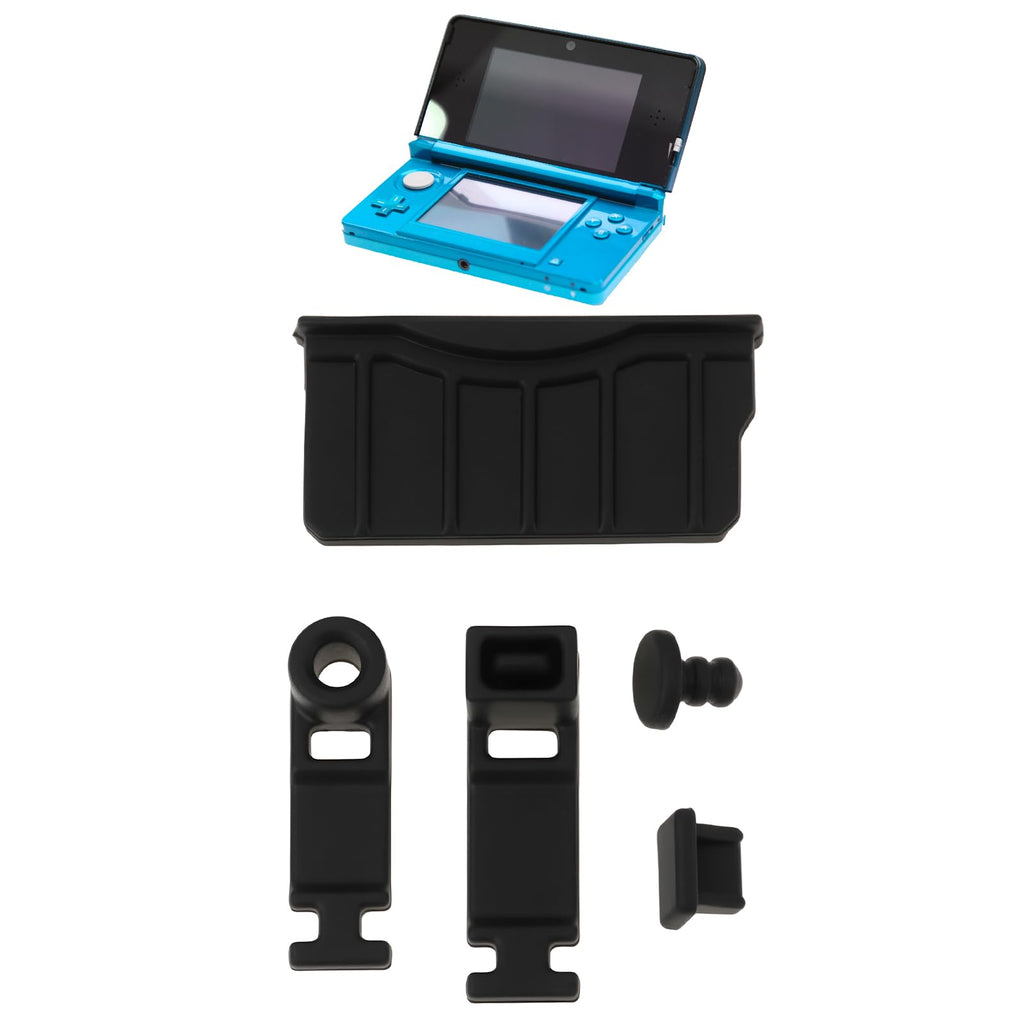 Game Console Card Slot Silicone Plug 2 Sets Black D1826