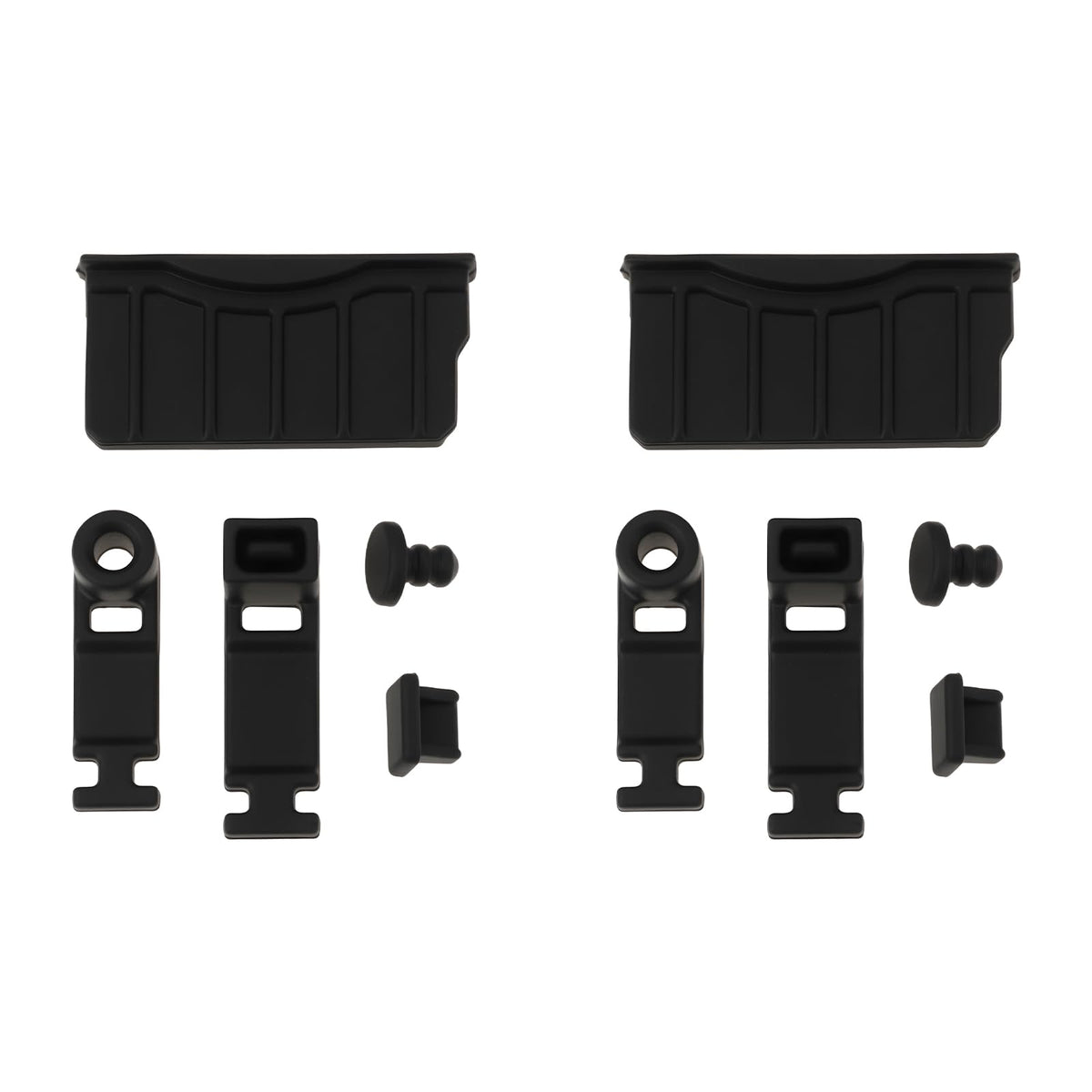 Game Console Card Slot Silicone Plug 2 Sets Black D1826