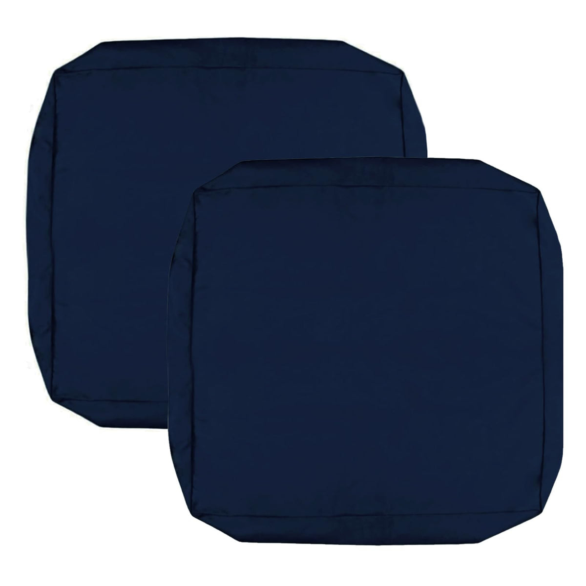 Patio Cushion Covers 16x16x2.5 Navy Blue 2 Packs I50755