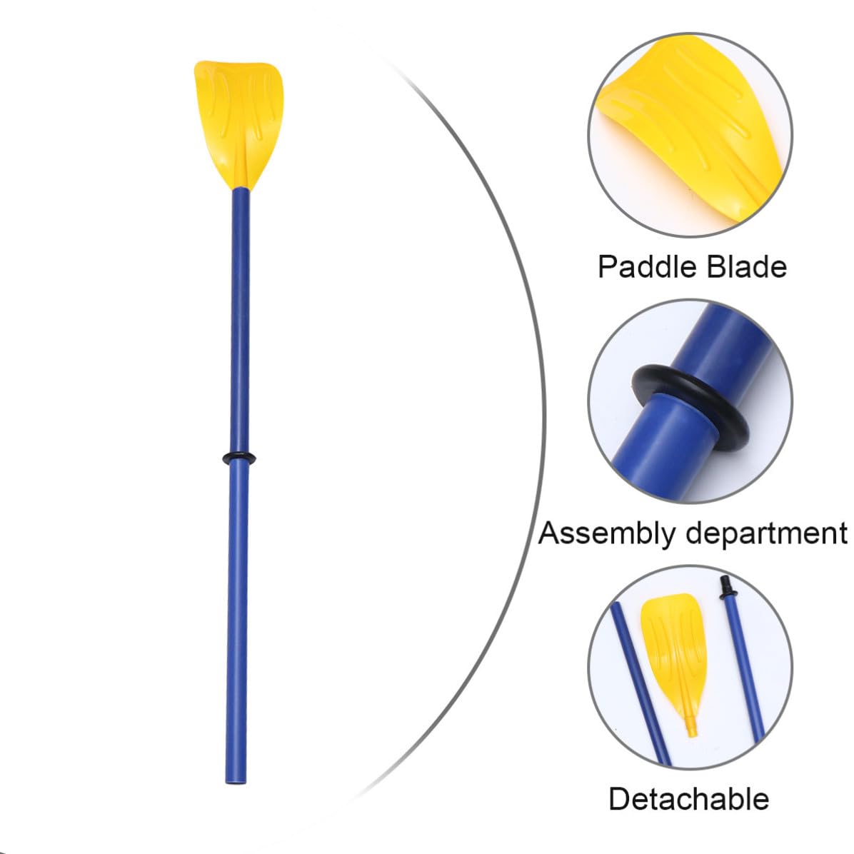 Detachable Plastic Boat Paddle with Aluminum Alloy Poles Q66201