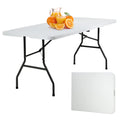 6FT White Portable Plastic Folding Table F610