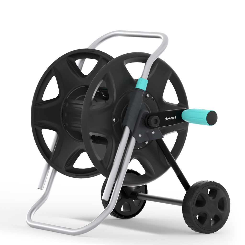 Metal Heavy Duty Garden Hose Reel Cart with Wheels I973608