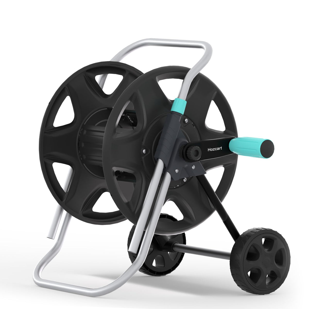 Metal Heavy Duty Garden Hose Reel Cart with Wheels I973608