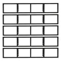 5Pcs Wall Mount Media Storage Rack O749475