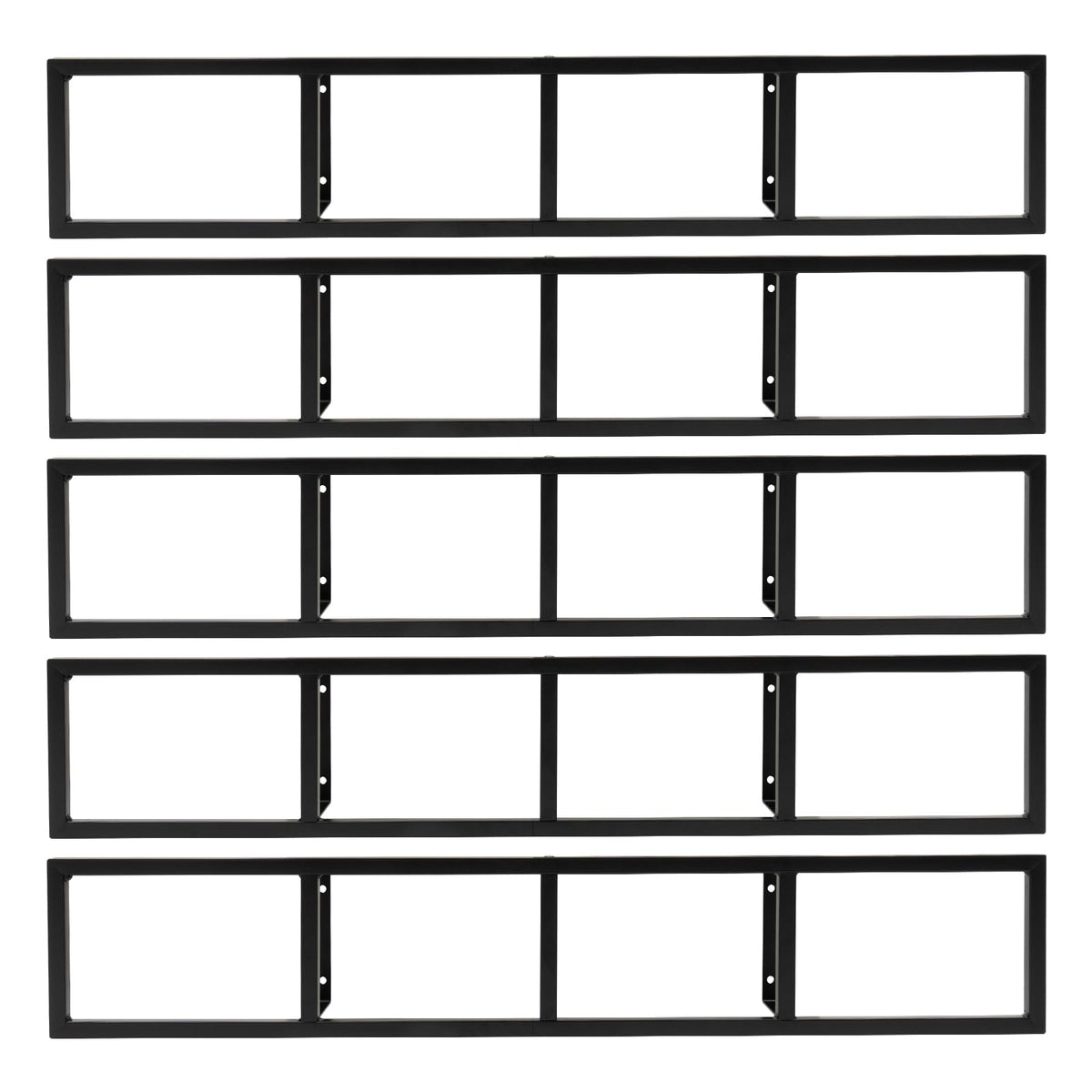 5Pcs Wall Mount Media Storage Rack O749475
