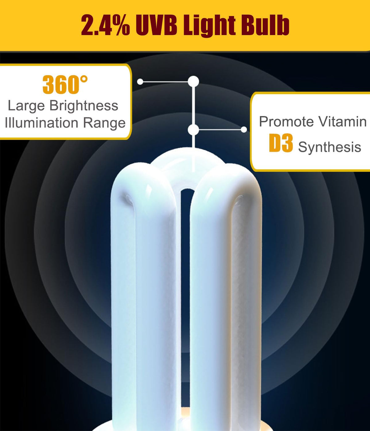 Bird Cage Light Fixture Combo Kit with 2.4 UVB UVA 20W Compact Fluorescent Bulb Q727