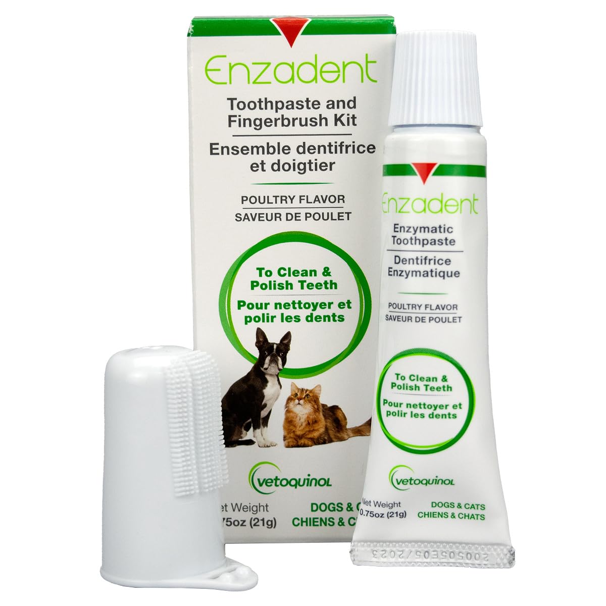 Enzymatic Toothpaste Kit + Fingerbrush, Poultry Flavor W97837