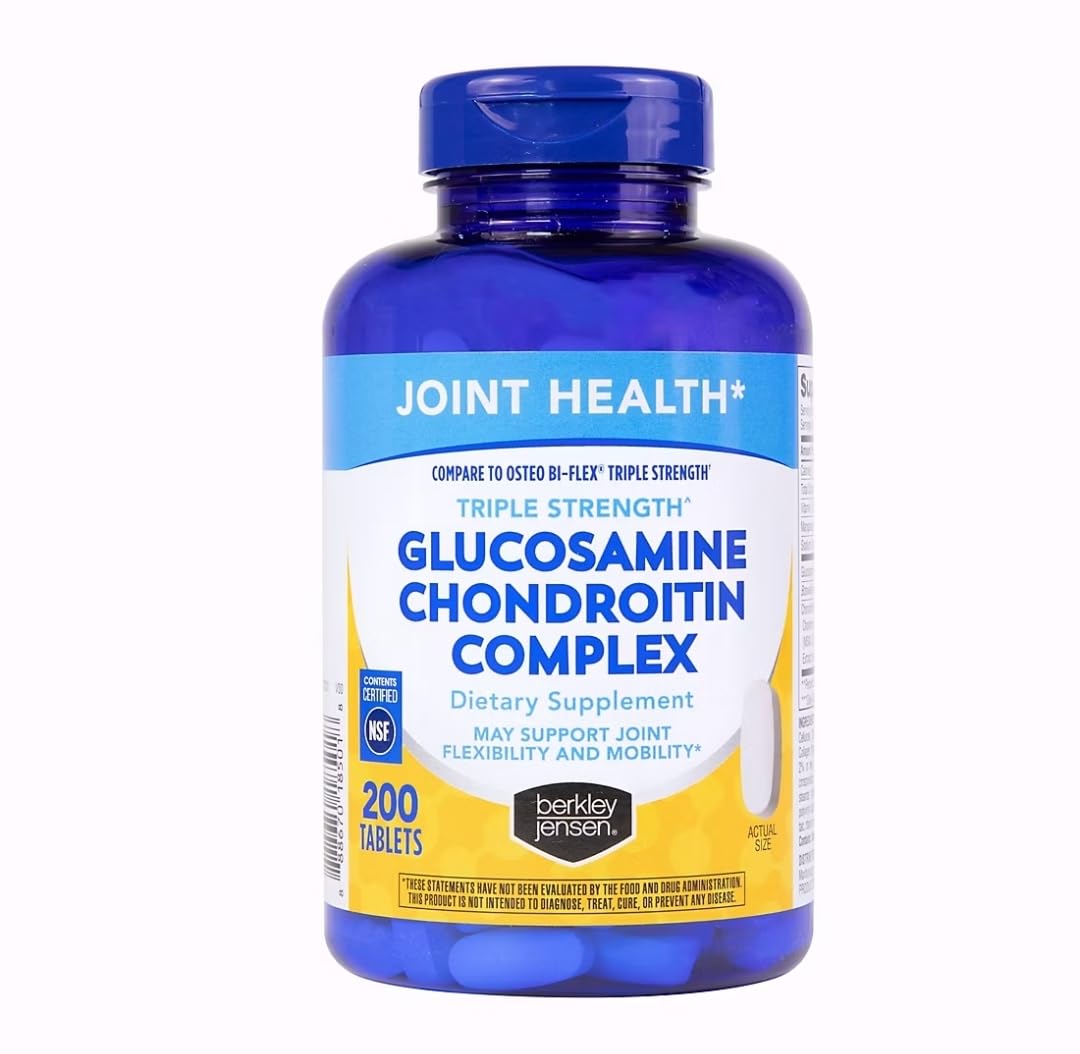 Triple Strength Glucosamine Chondroitin MSM Boswellia Complex 2703 mg Joint Support Supplement 200 Tablets Z1714