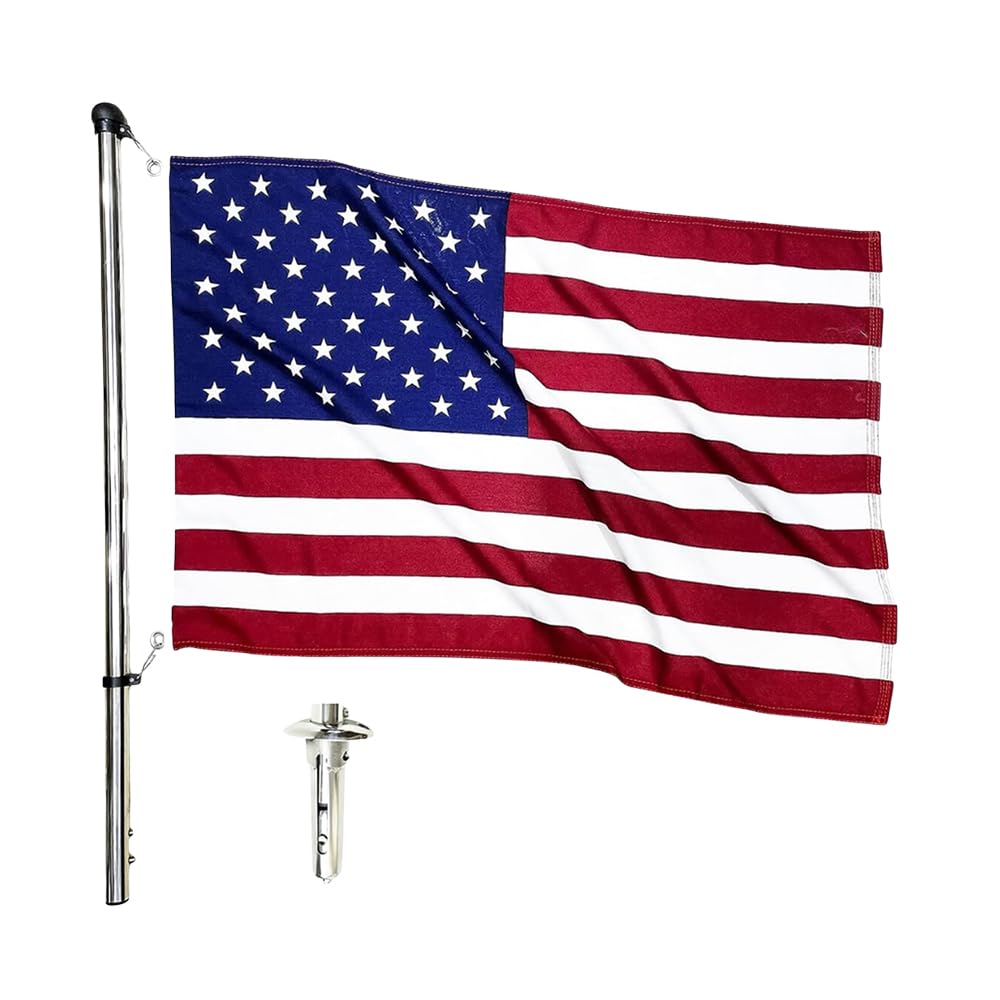 32-Inch Flag Stanchion Pole Kit 304 Stainless Steel J783