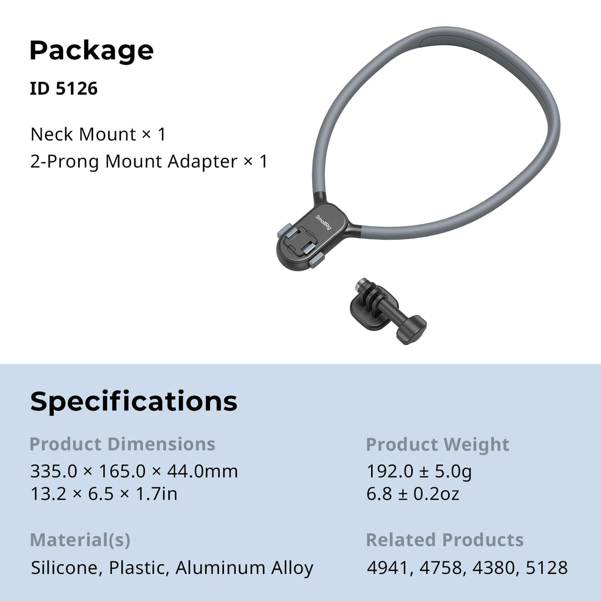 Magnetic Neck Mount for Action Camera Q4739