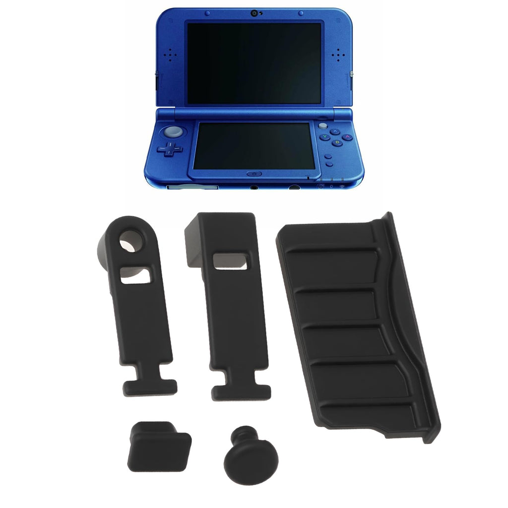 Game Console Card Slot Silicone Plug 2 Sets Black D1826
