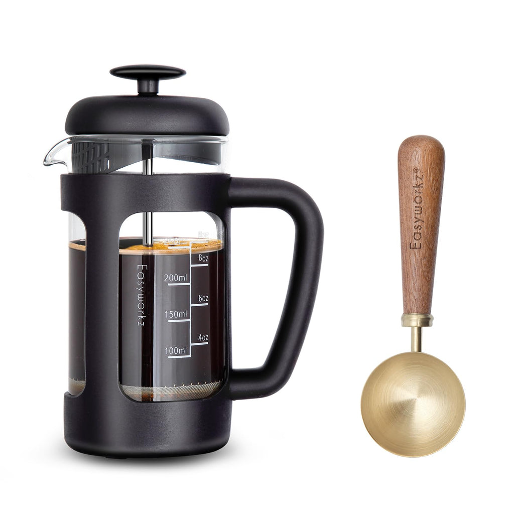 12 oz French Press Coffee Tea Maker with 10g Measuring Spoon M2894