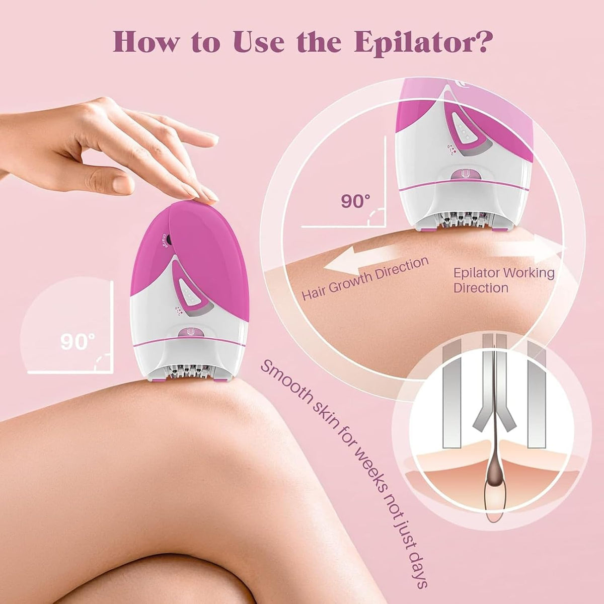 Epilator for Women with 2 Speed & LED Light O1128
