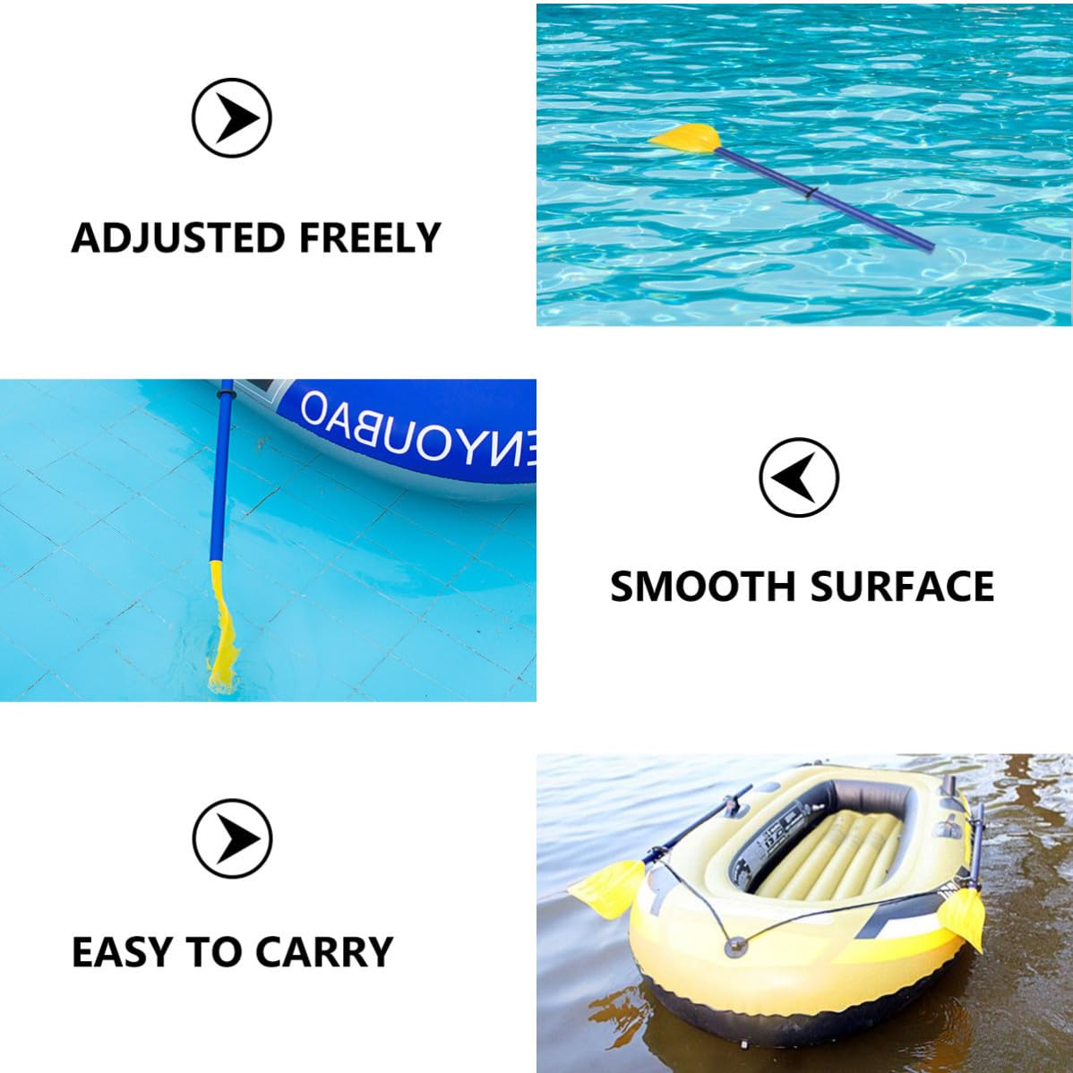 Detachable Plastic Boat Paddle with Aluminum Alloy Poles Q66201