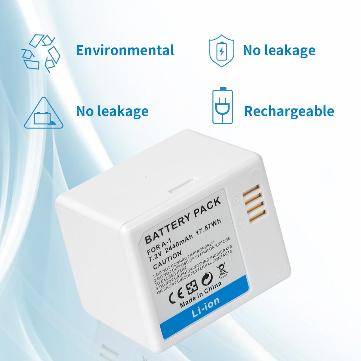 2-Pack Rechargeable 7.2V 2440mAh Lithium-Ion Batteries with Charging Station X973471