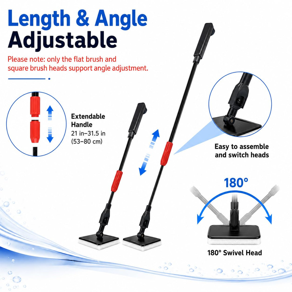 7 in 1 Aquarium Cleaning Kit with Adjustable Long Handle E791