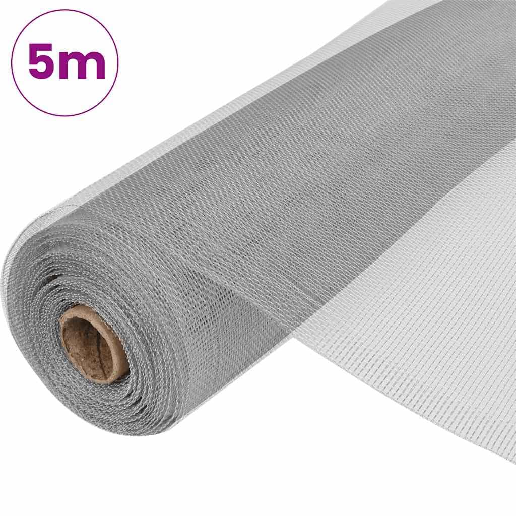Aluminum Mesh Screen 39.4x196.9 Inch Silver F136633