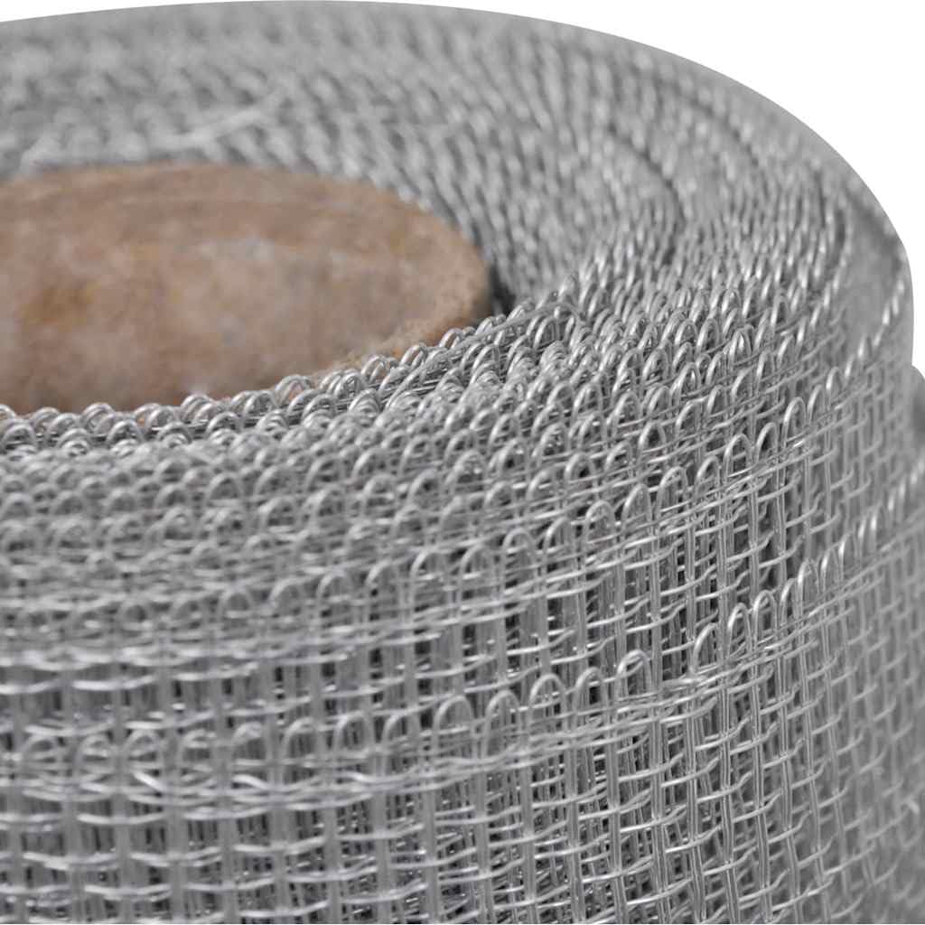 Aluminum Mesh Screen 39.4x196.9 Inch Silver F136633