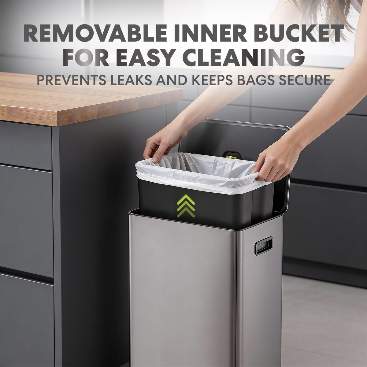 16 Gallon Stainless Steel Step Trash Can N9792