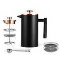 Black Stainless Steel 12oz French Press Coffee Maker R89920