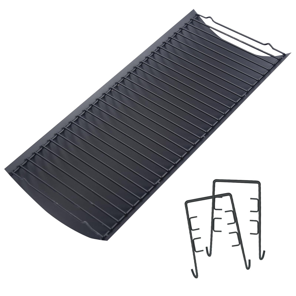 27” Ash Pan Charcoal Tray Replacement with 2Pcs Fire Grate Hanger O7651