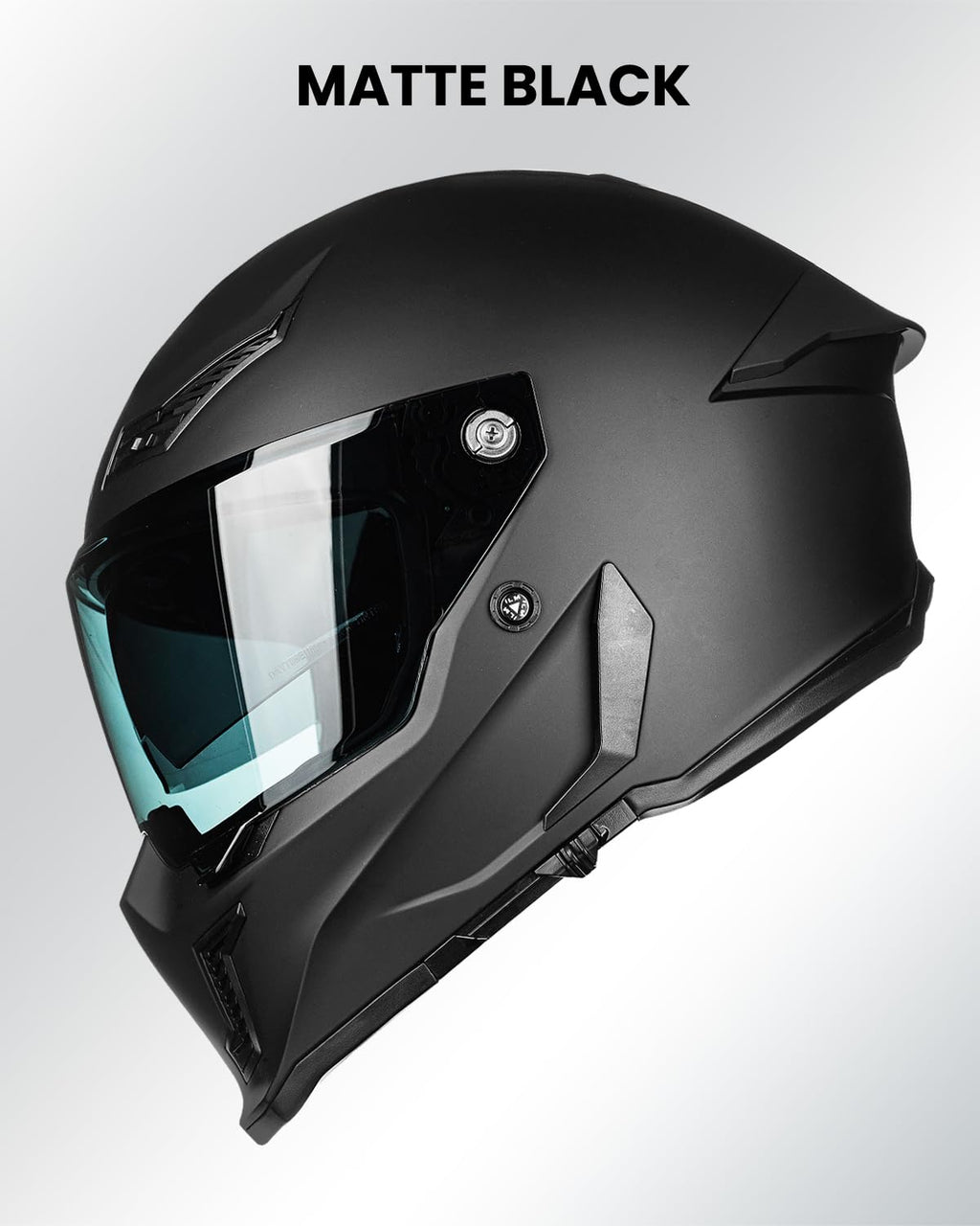 Full Face Dual Visor Motorcycle Helmet with Pinlock Matte Black M O405719