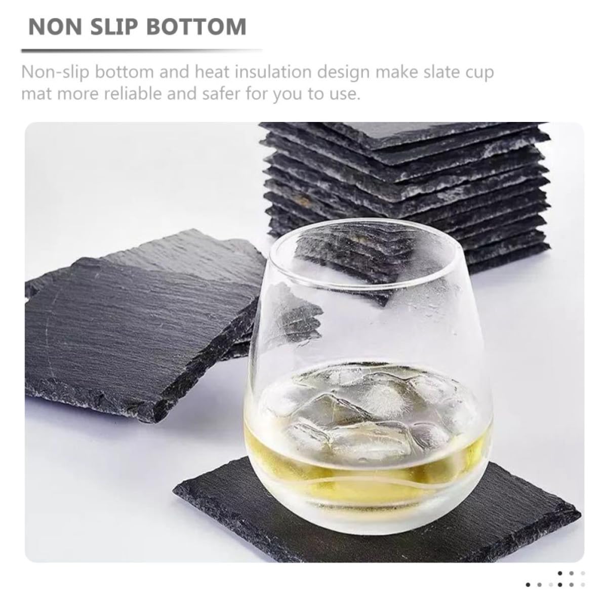 12pcs Natural Stone Drink Coasters G363372