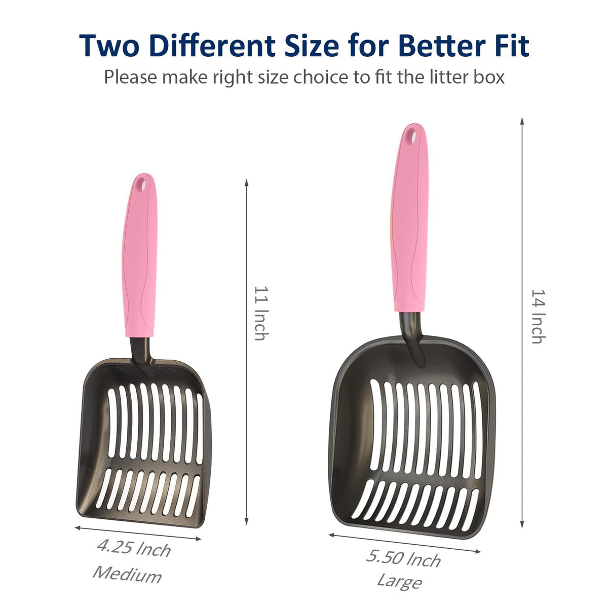 Non-Stick Aluminum Alloy Cat Litter Scoop with Long Handle D75299