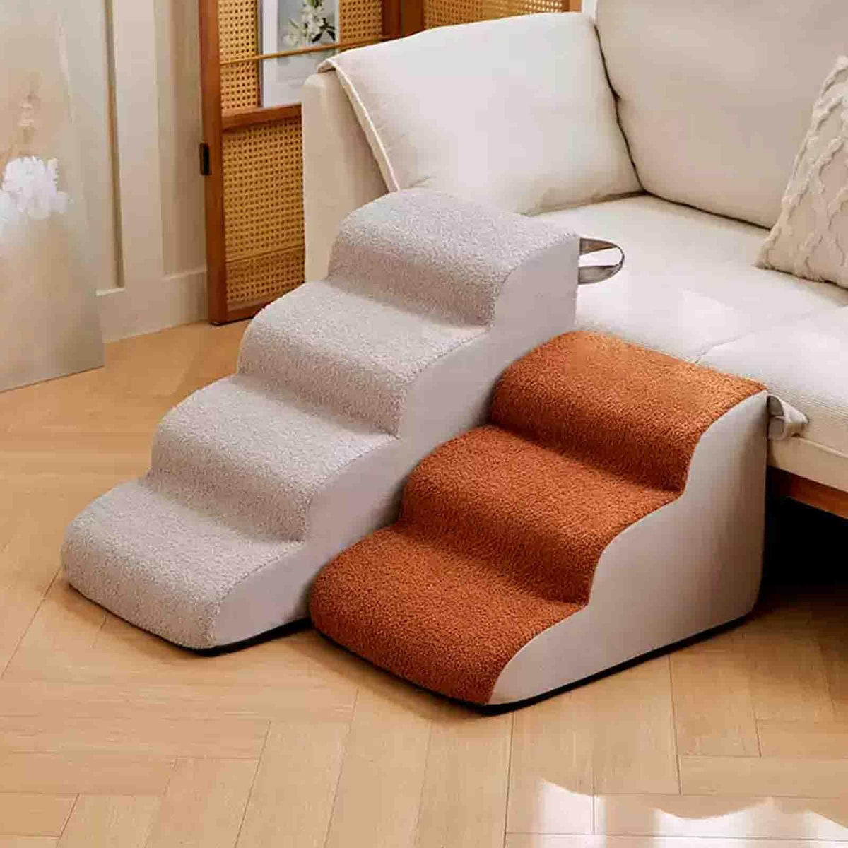 3-Step Non-Slip Dog Stairs with Handle V436