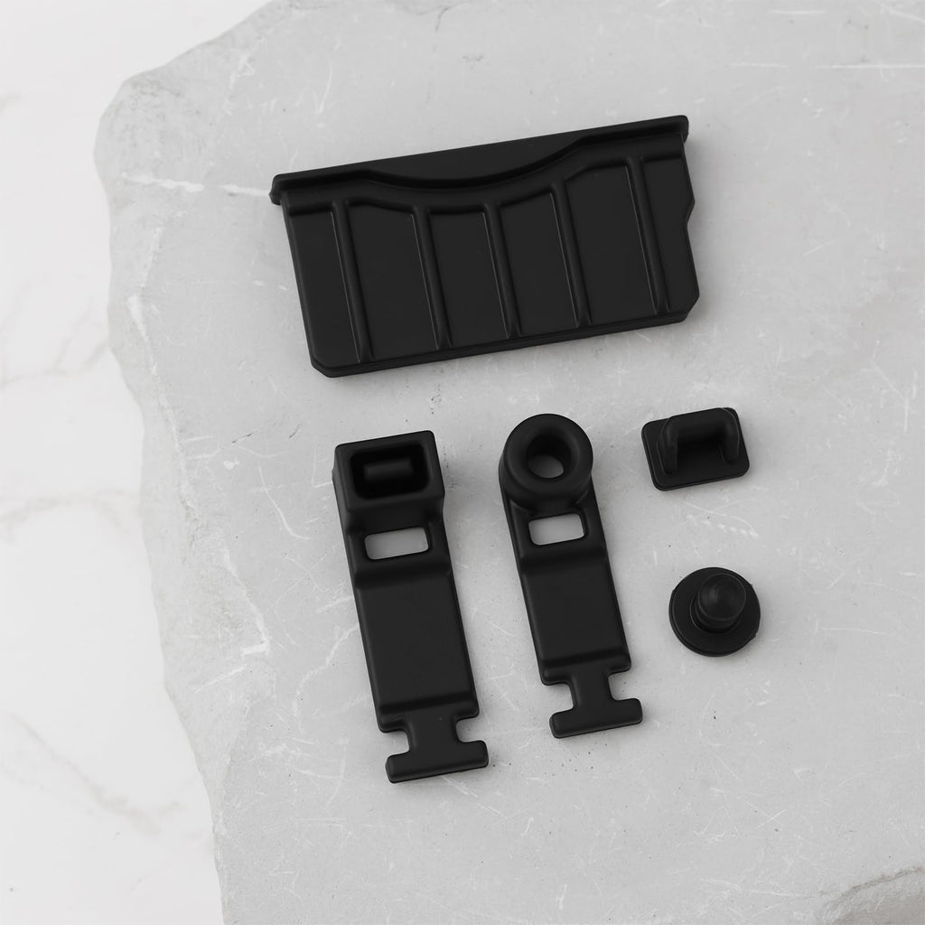 Game Console Card Slot Silicone Plug 2 Sets Black D1826