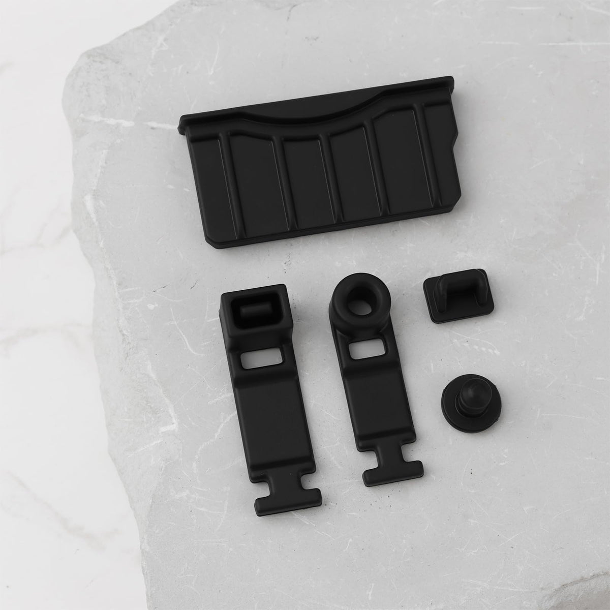 Game Console Card Slot Silicone Plug 2 Sets Black D1826