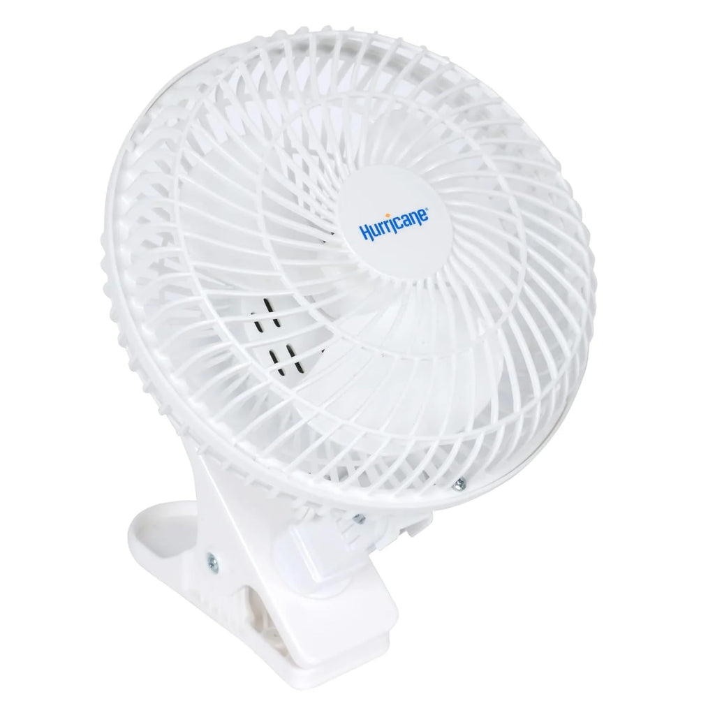 White 2-Pack 6" Clip-On Table Fan with 2 Quiet Speeds Y8960
