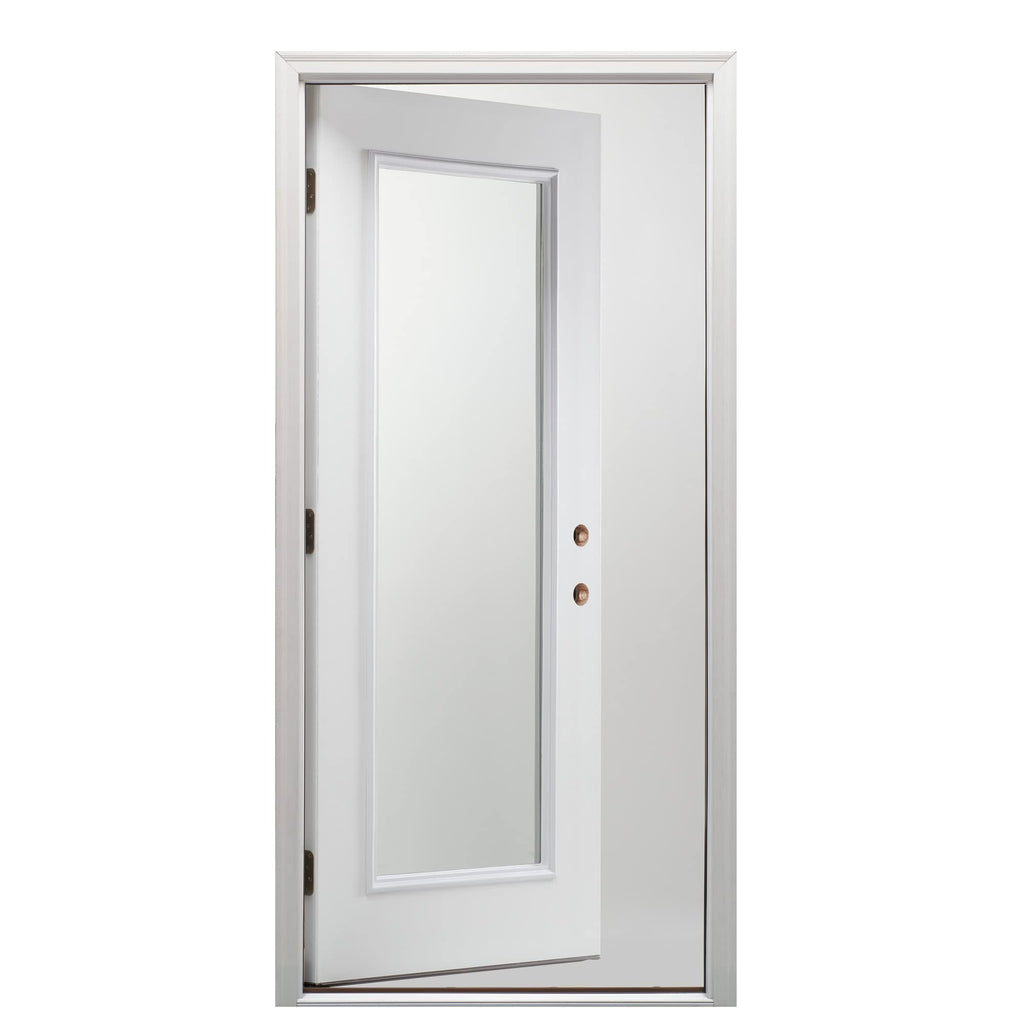 Primed Fiberglass Left Hand In-Swing Prehung Front Door 30" x 80" D904