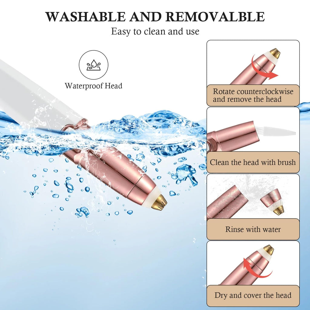2 in 1 Rechargeable Facial Hair Trimmer and Eyebrow Shaver H266838