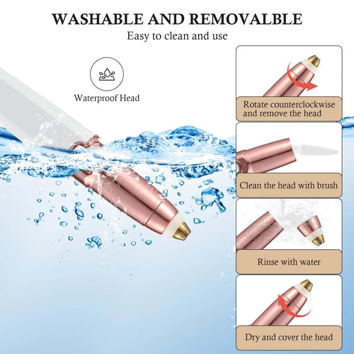 2 in 1 Rechargeable Facial Hair Trimmer and Eyebrow Shaver H266838