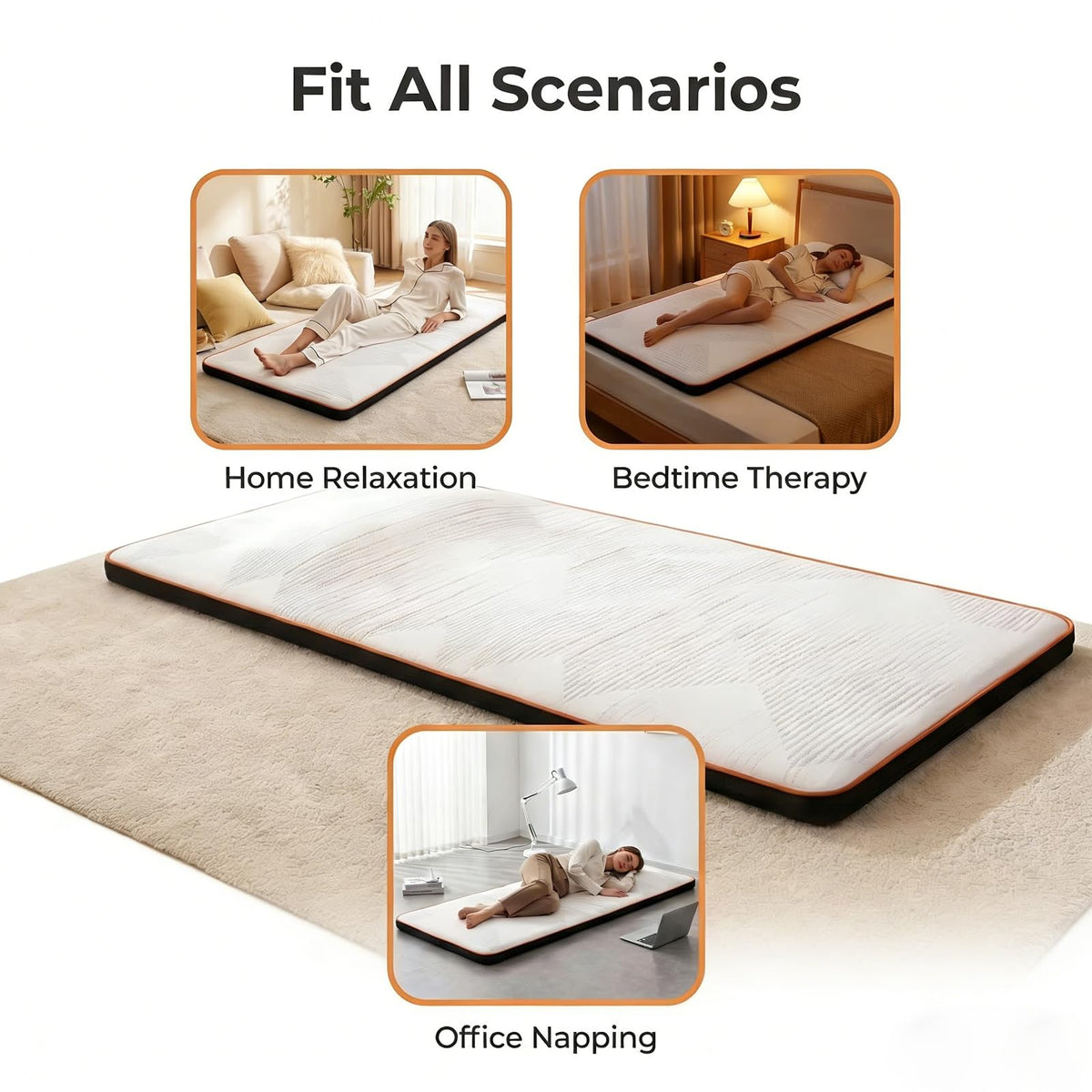 White Heated Full Body Massage Mat W423373