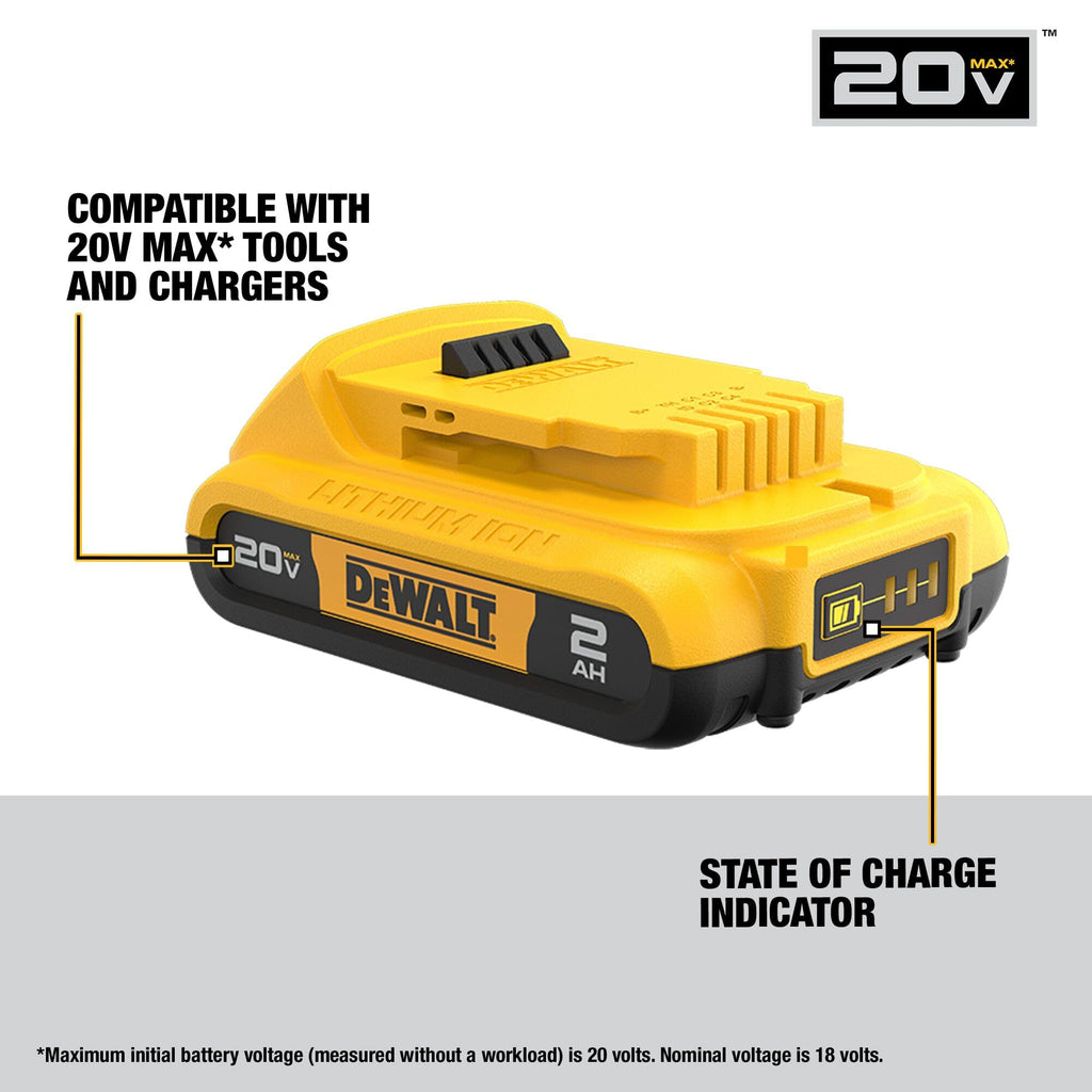 20V MAX Cordless Drill Driver and Circular Saw Combo Kit with 2 Ah Batteries and Charger D309