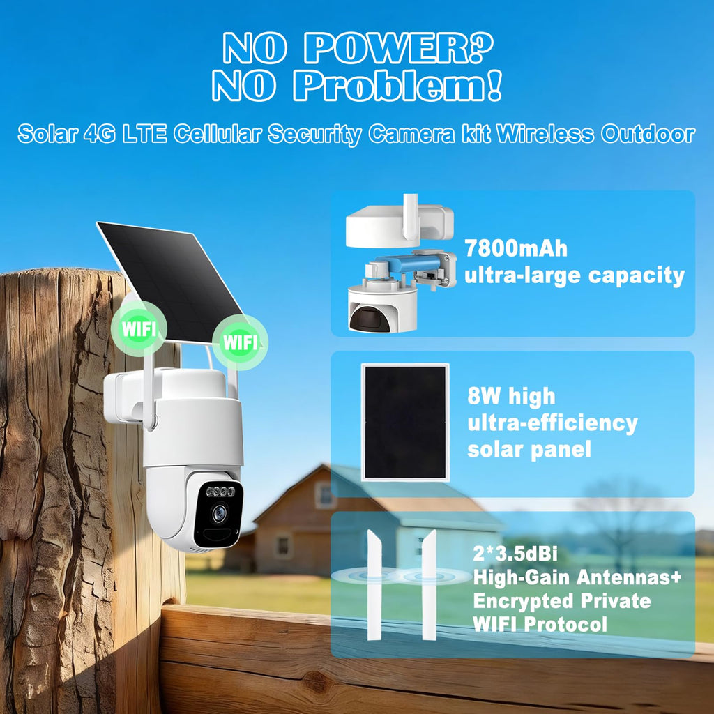 4G Solar Security Camera System with Base Station Q579