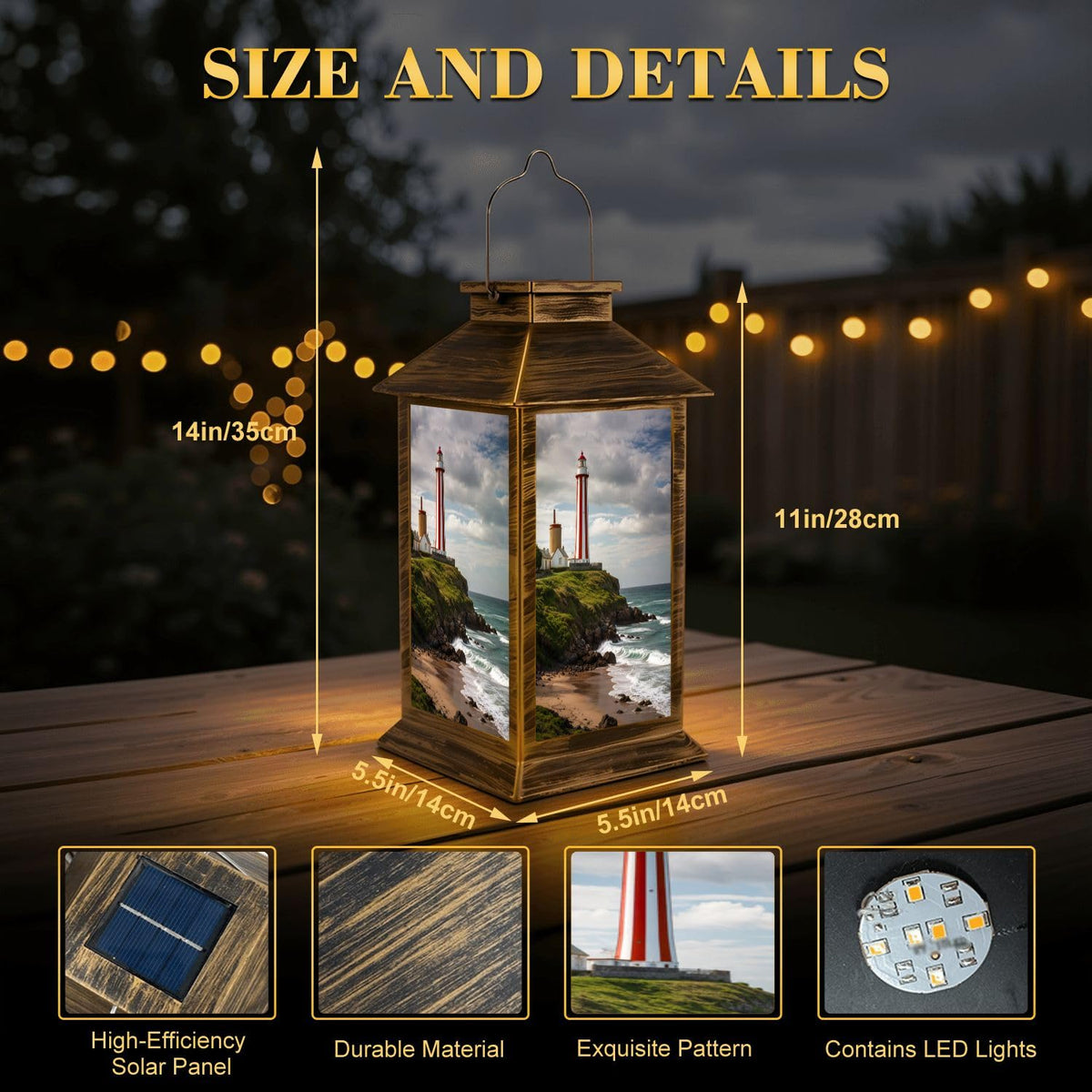 Waterproof LED Solar Lantern D25219