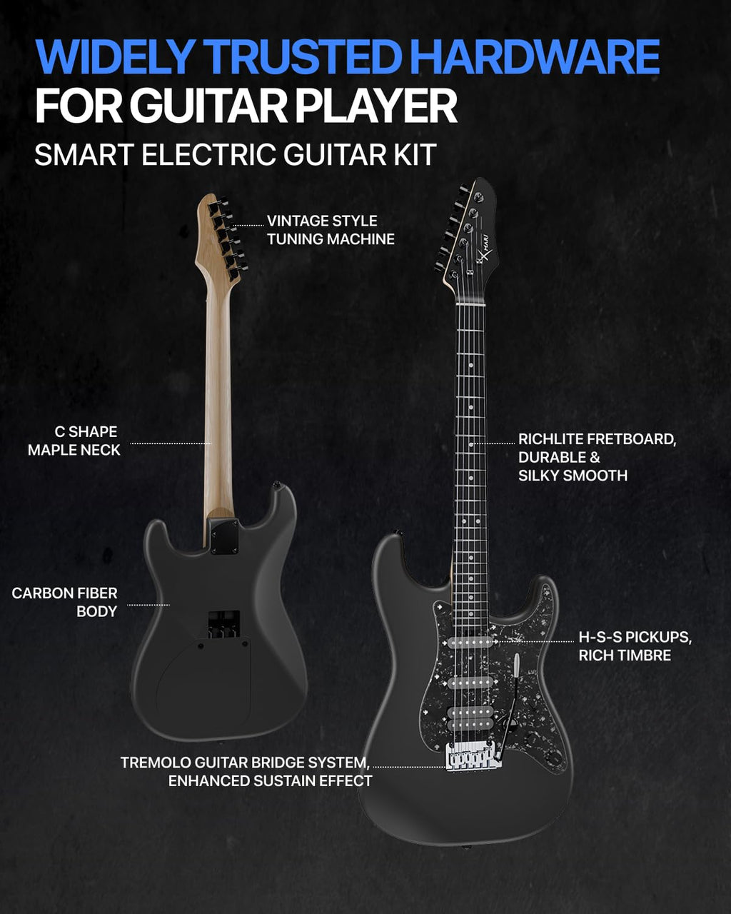 39" Smart Electric Guitar with Built-in 4 Effects A516245