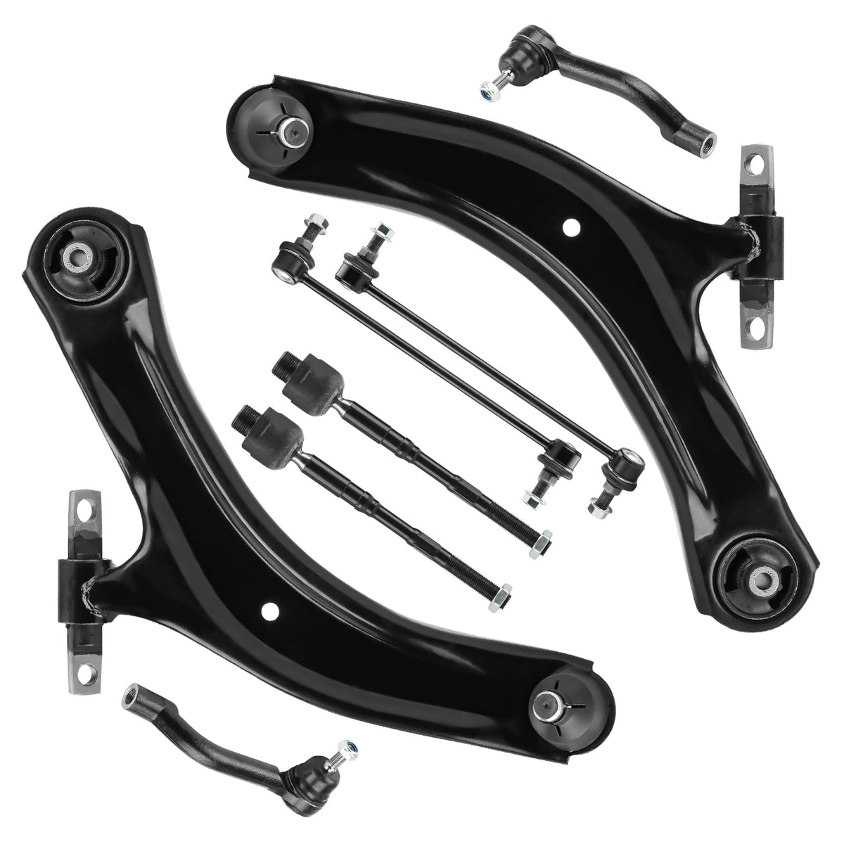 Front Lower Control Arm End Link Sway Bar Tie Rod 8Pcs Suspension Kit B6996