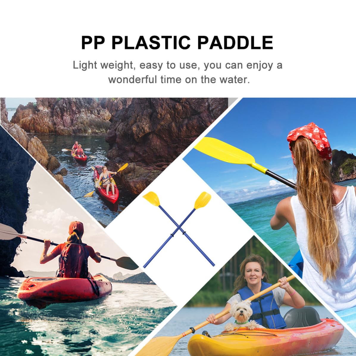Detachable Plastic Boat Paddle with Aluminum Alloy Poles Q66201