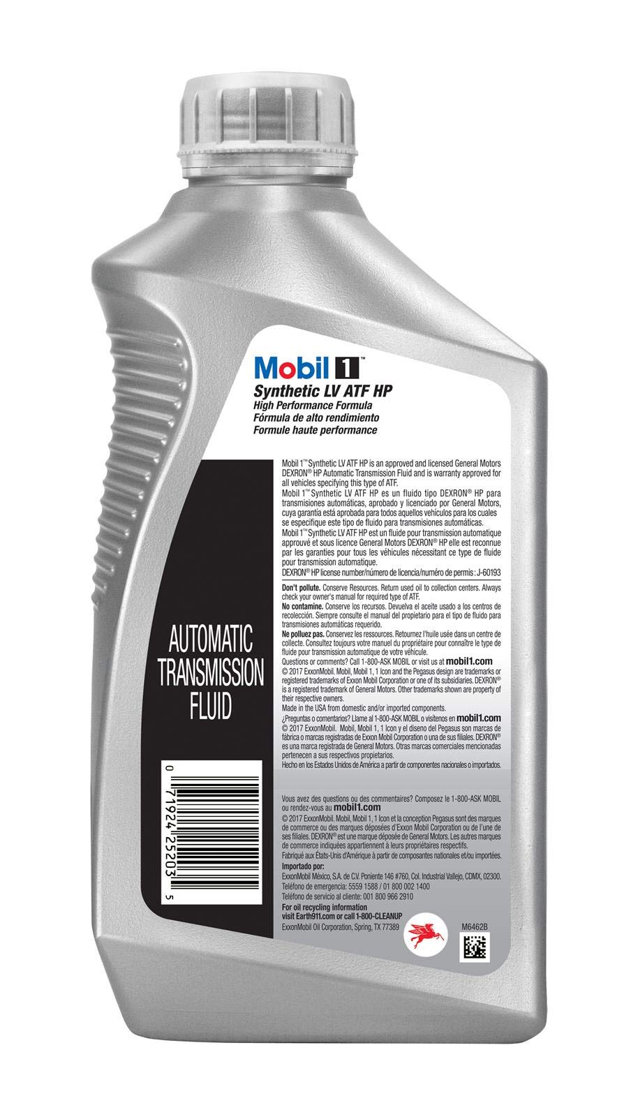 Full Synthetic Automatic Transmission Fluid 1 QT Pack of 6 V118340