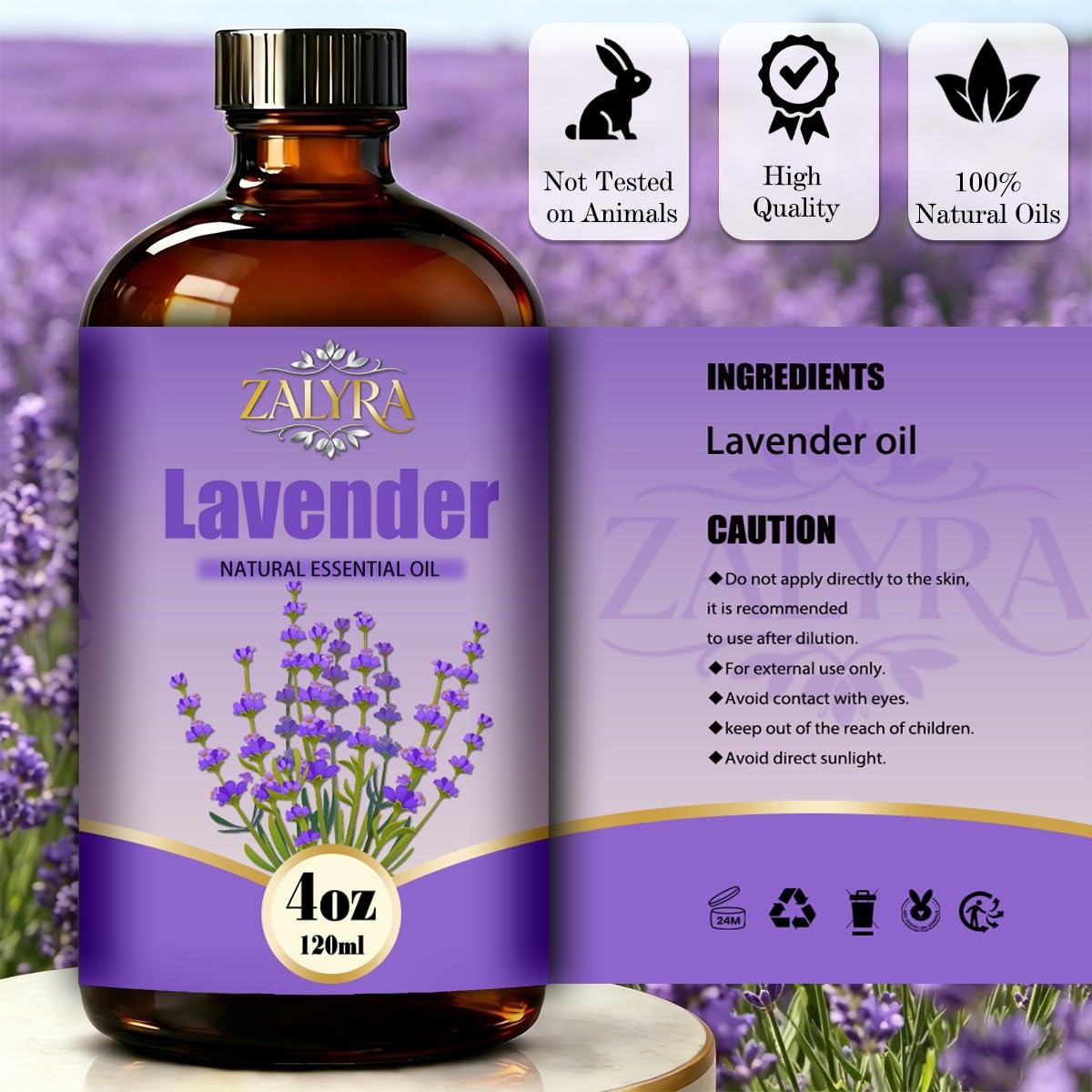 Jasmine&Lavender Essential Oil 4 Fl Oz+0.33 Fl Oz E2425