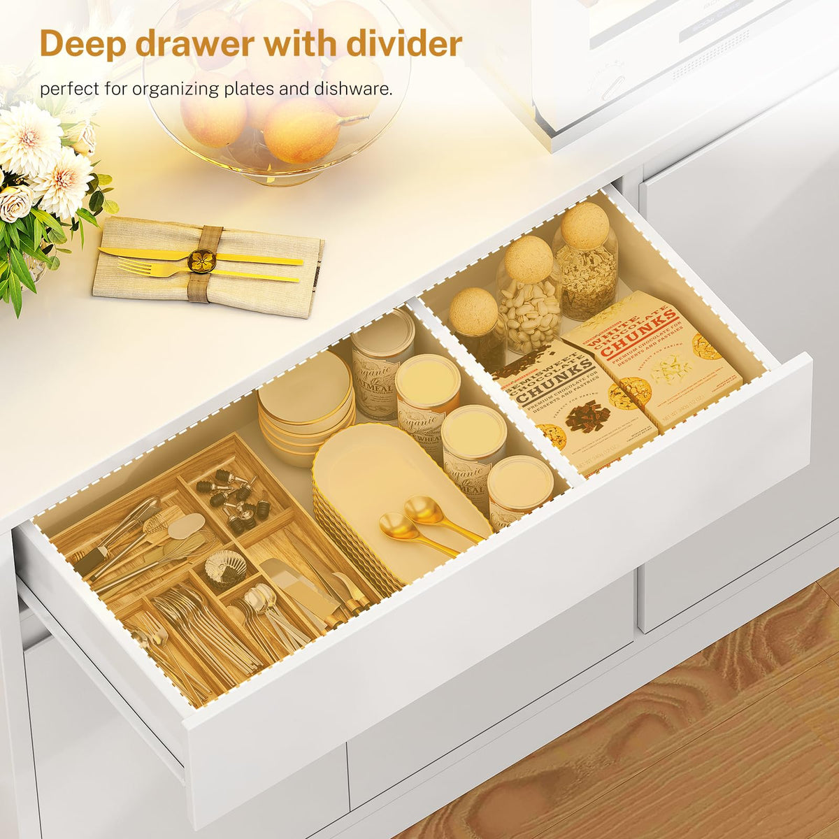 Pantry Cabinet with Charging Station C213981
