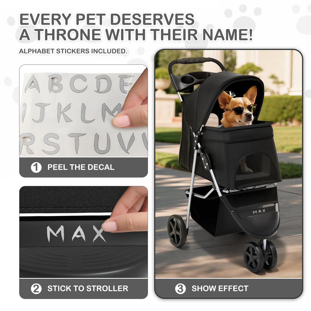 Black Pet Stroller J321368
