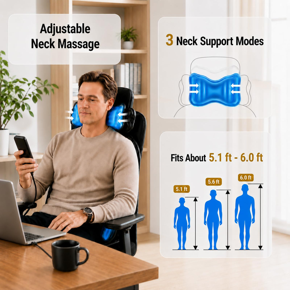 Shiatsu Back Massager with Heat E418