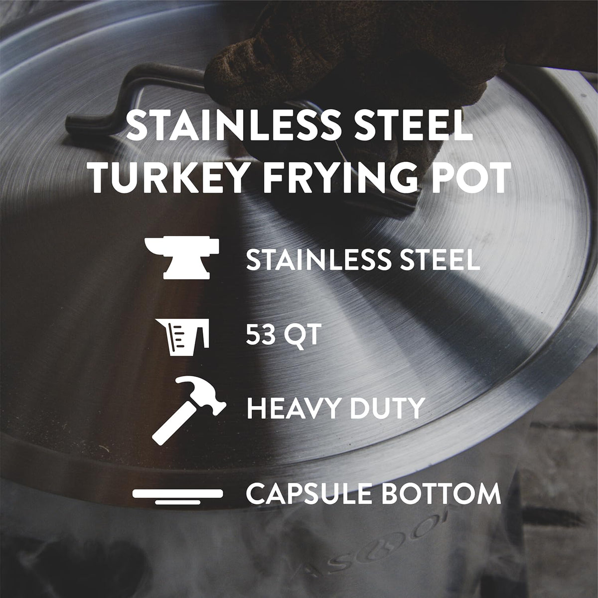 Stainless Steel 53qt Stockpot with Basket and Lid S1214